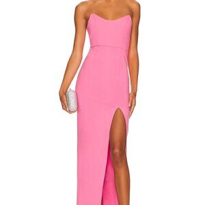 Superdown Pink Ryleigh Strapless Maxi Dress